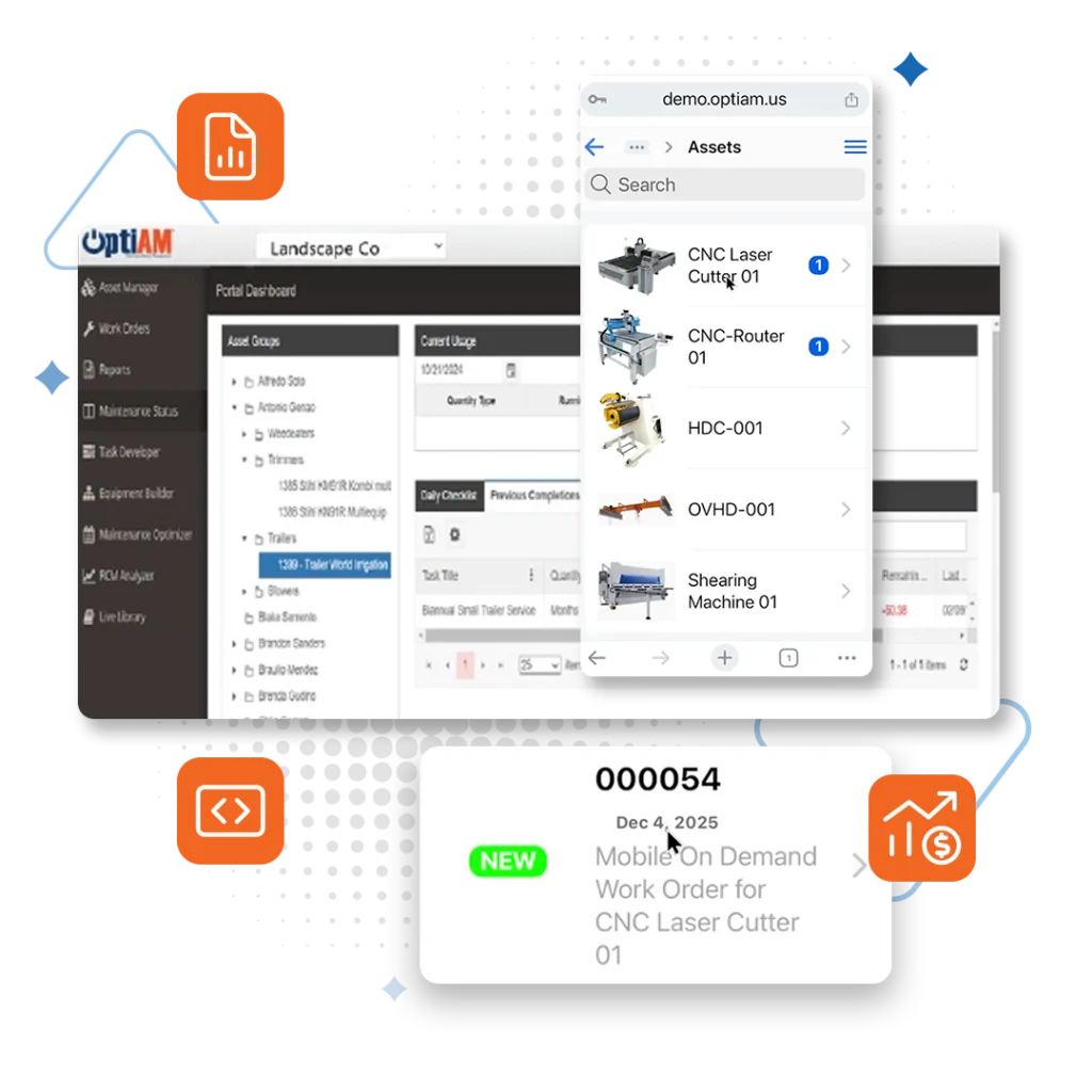 OptiAM CMMS Interface Examples