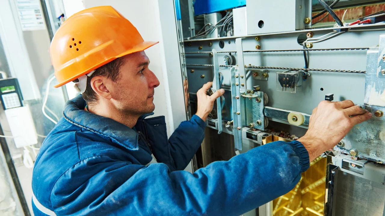 live-library-technician Maintenance technician working on industrial equipment in the field